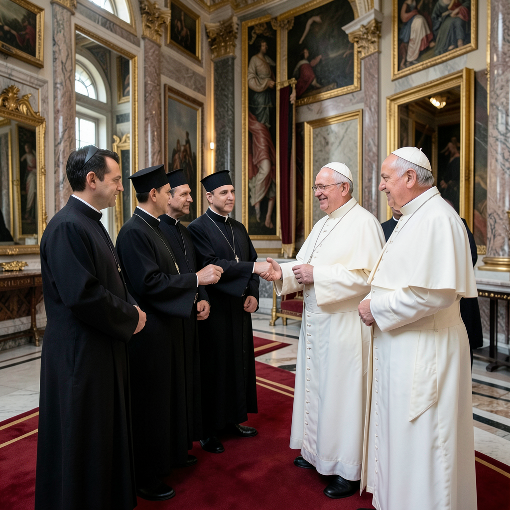 Oriel College 700th anniversary delegation meets Pope Leo at Vatican